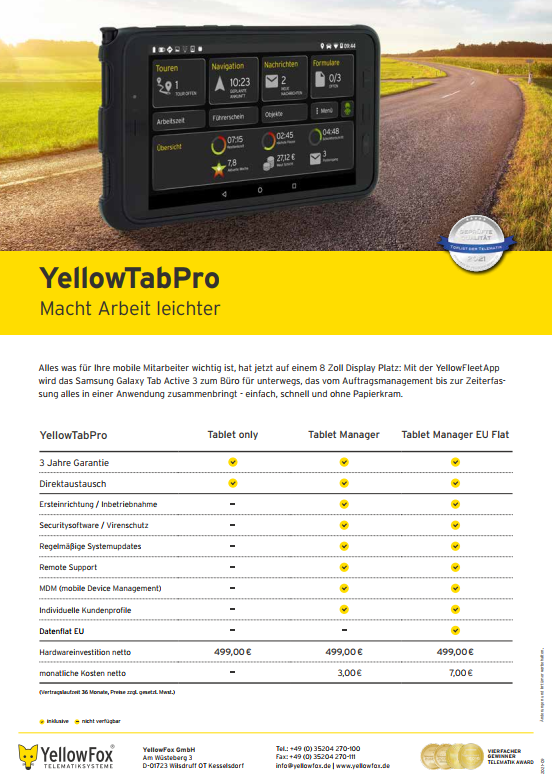 YellowTabPro flyer